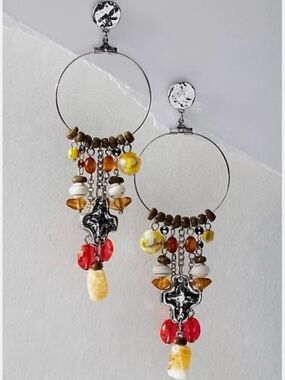 FREE PEOPLE NWT Lola hoops -multi